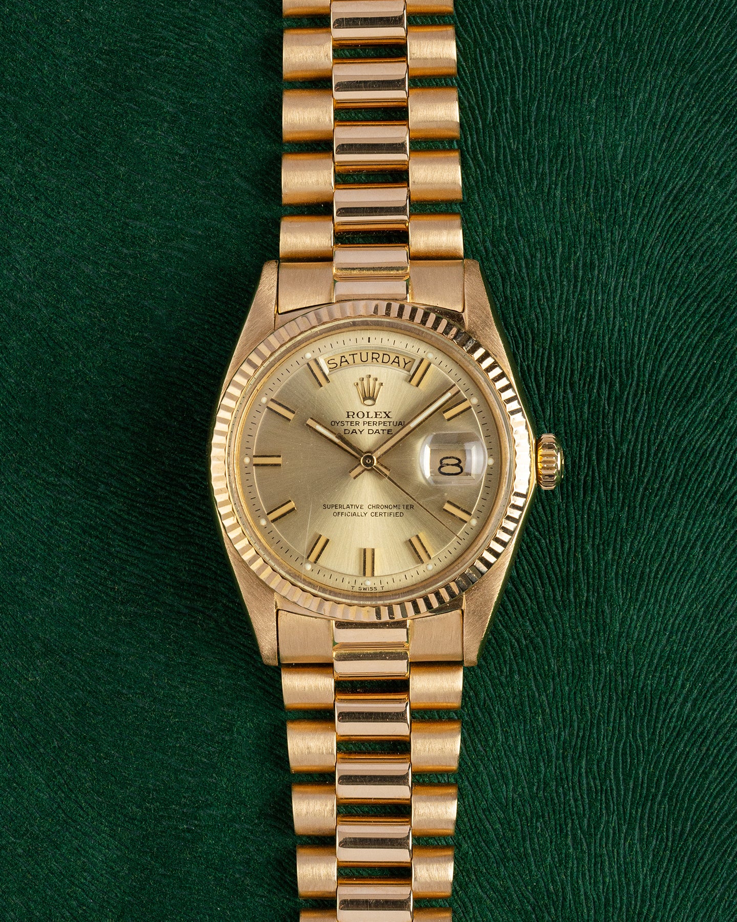 Rolex Day-Date Champagne "Wide Boy" Presidential 1803