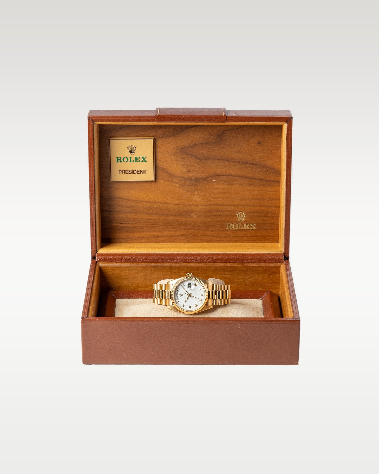 white Roman Rolex Day-Date 36 18038 | Grand Caliber Watches Dallas