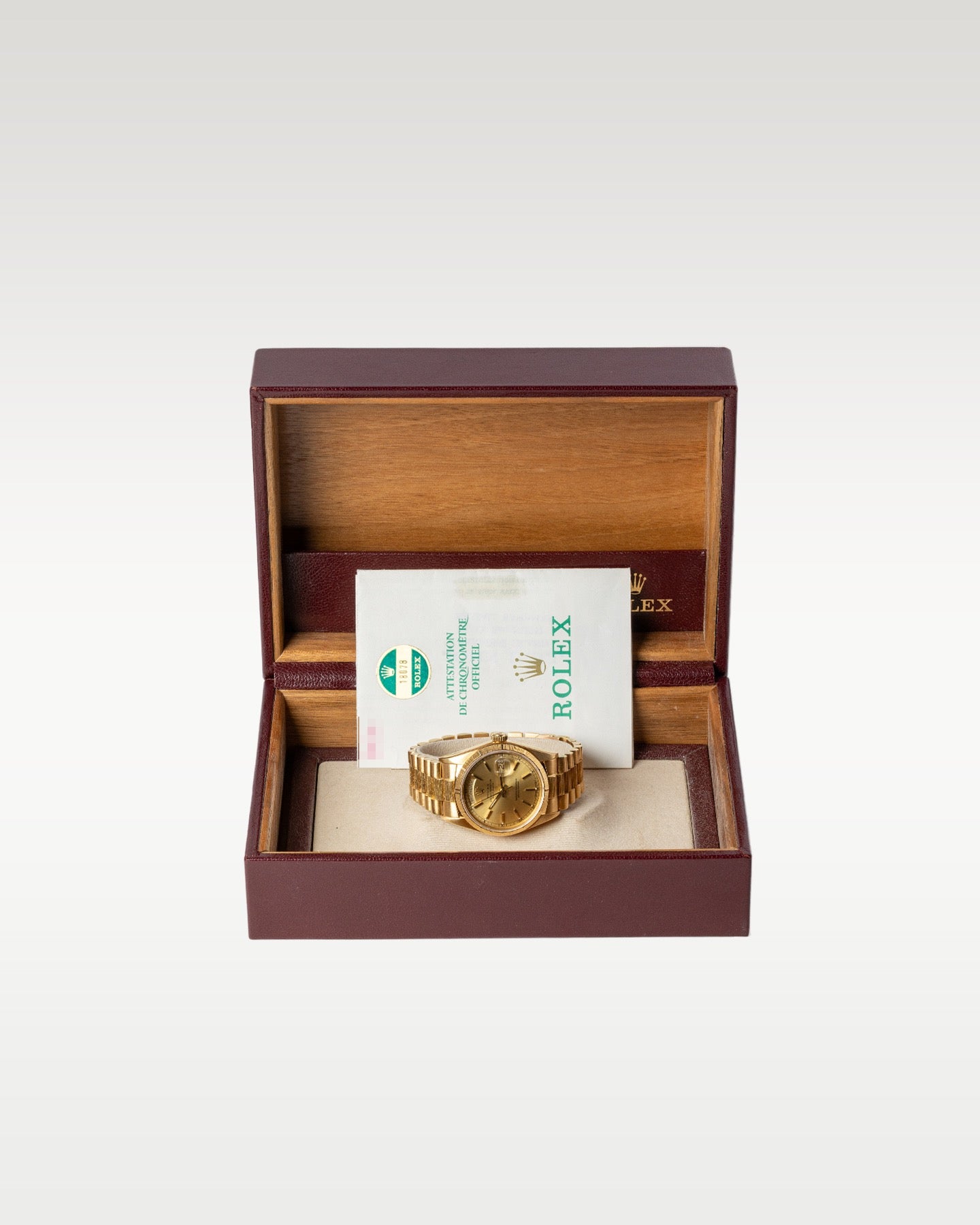 1985 Rolex Day-Date 36 18078 | Vintage Gold Watches at Grand Caliber USA