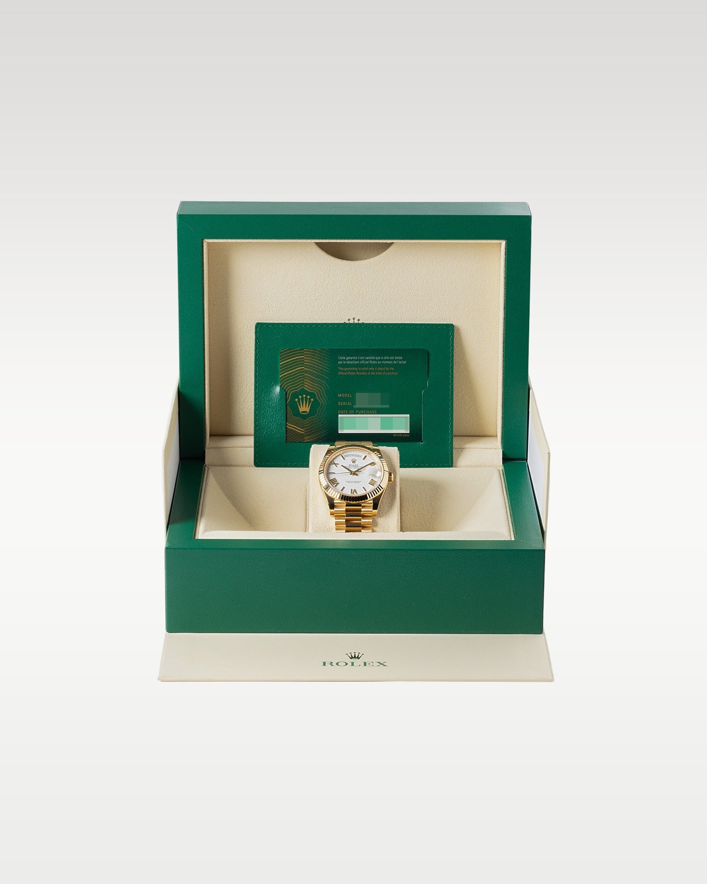 White Roman Rolex Day-Date 40 228238 | Grand Caliber Watches for men