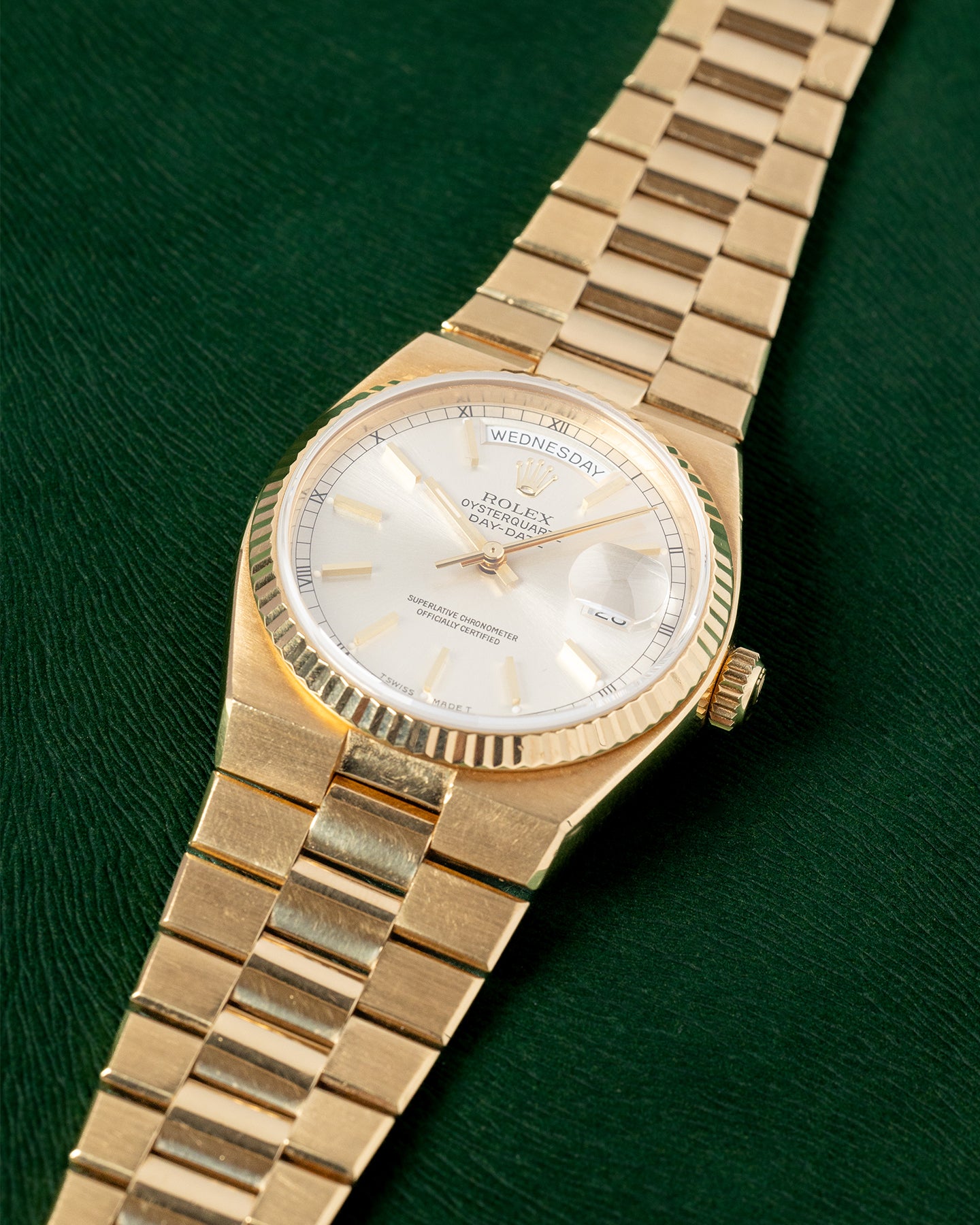 Yellow Gold Rolex Day Date Oysterquartz 19018 Vintage Watch | Grand Caliber