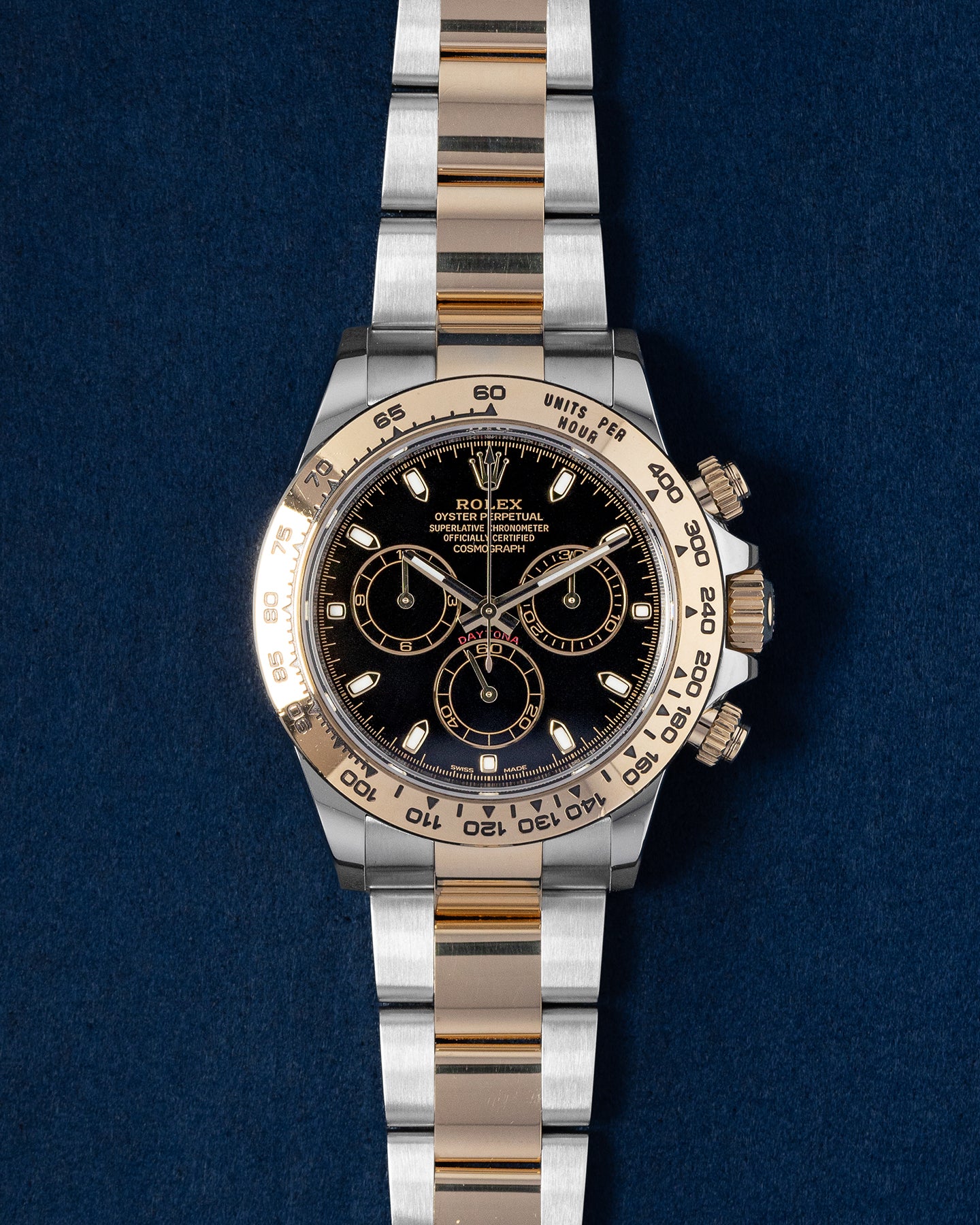 40mm Black Dial Two Tone Yellow Gold Rolex Daytona 116503 Watch in Dallas