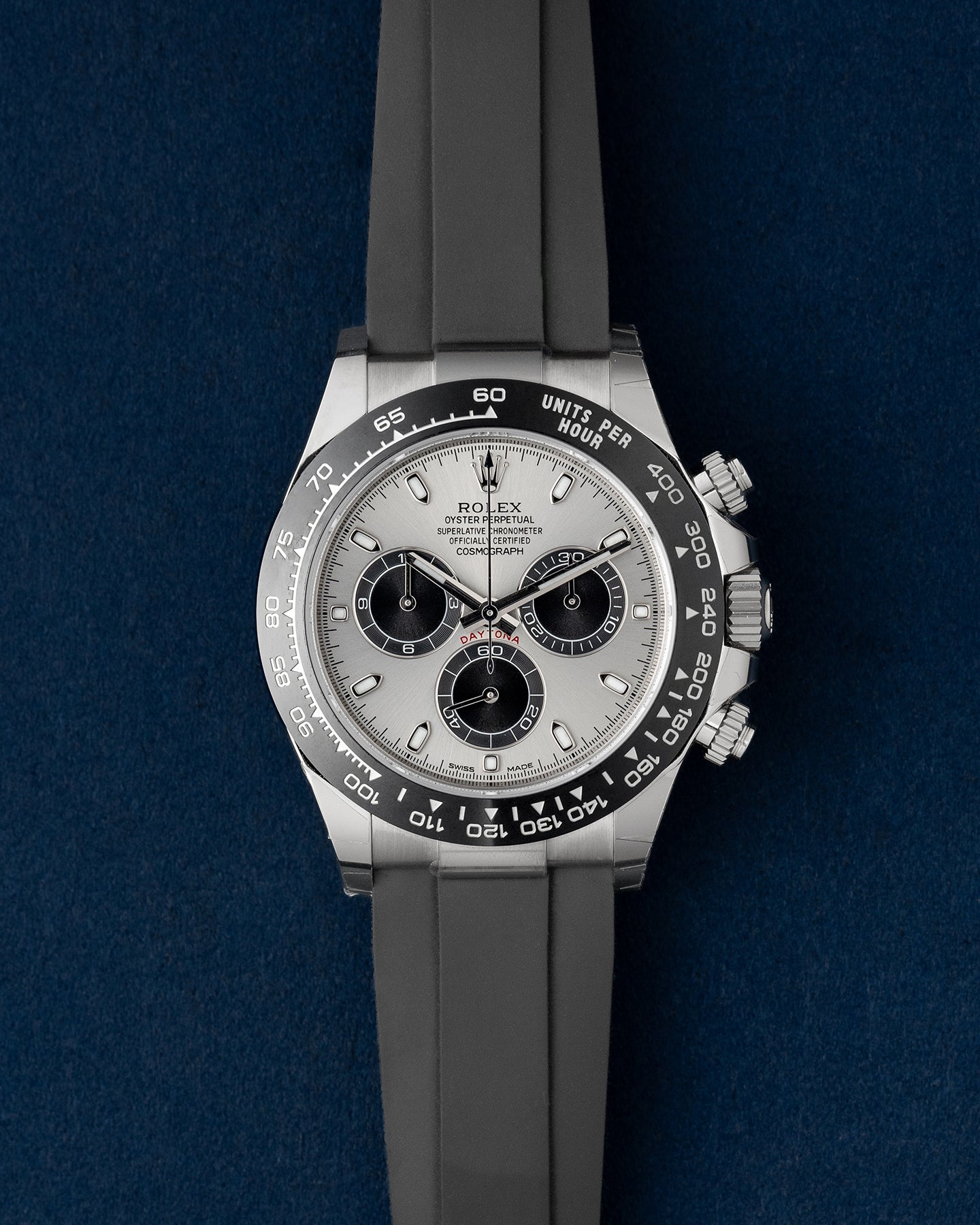 40mm White Gold Rolex Daytona Silver Dial 116519LN Watch | Grand Caliber