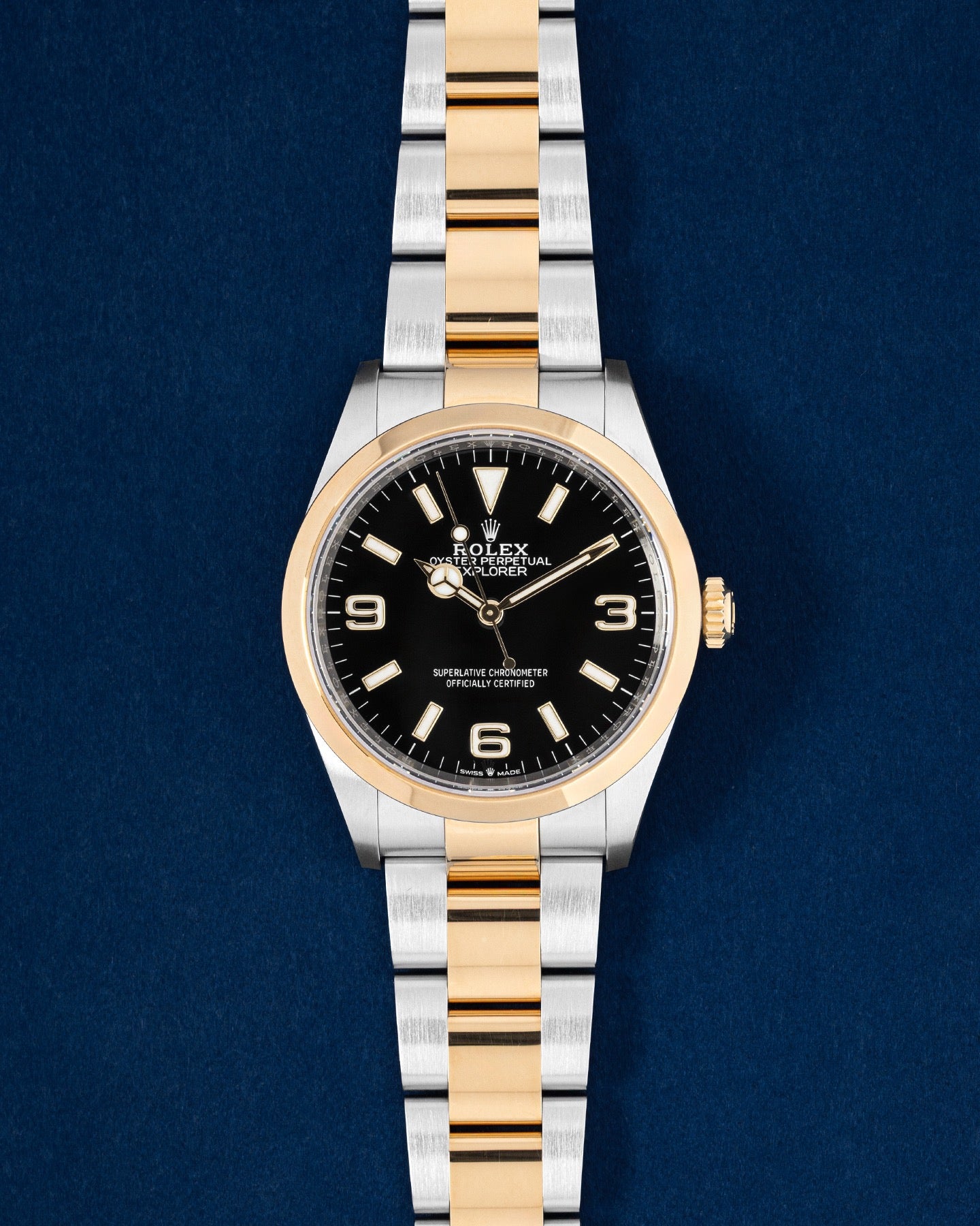 two tone black dial Rolex Explorer 124273 | Grand Caliber mens watches