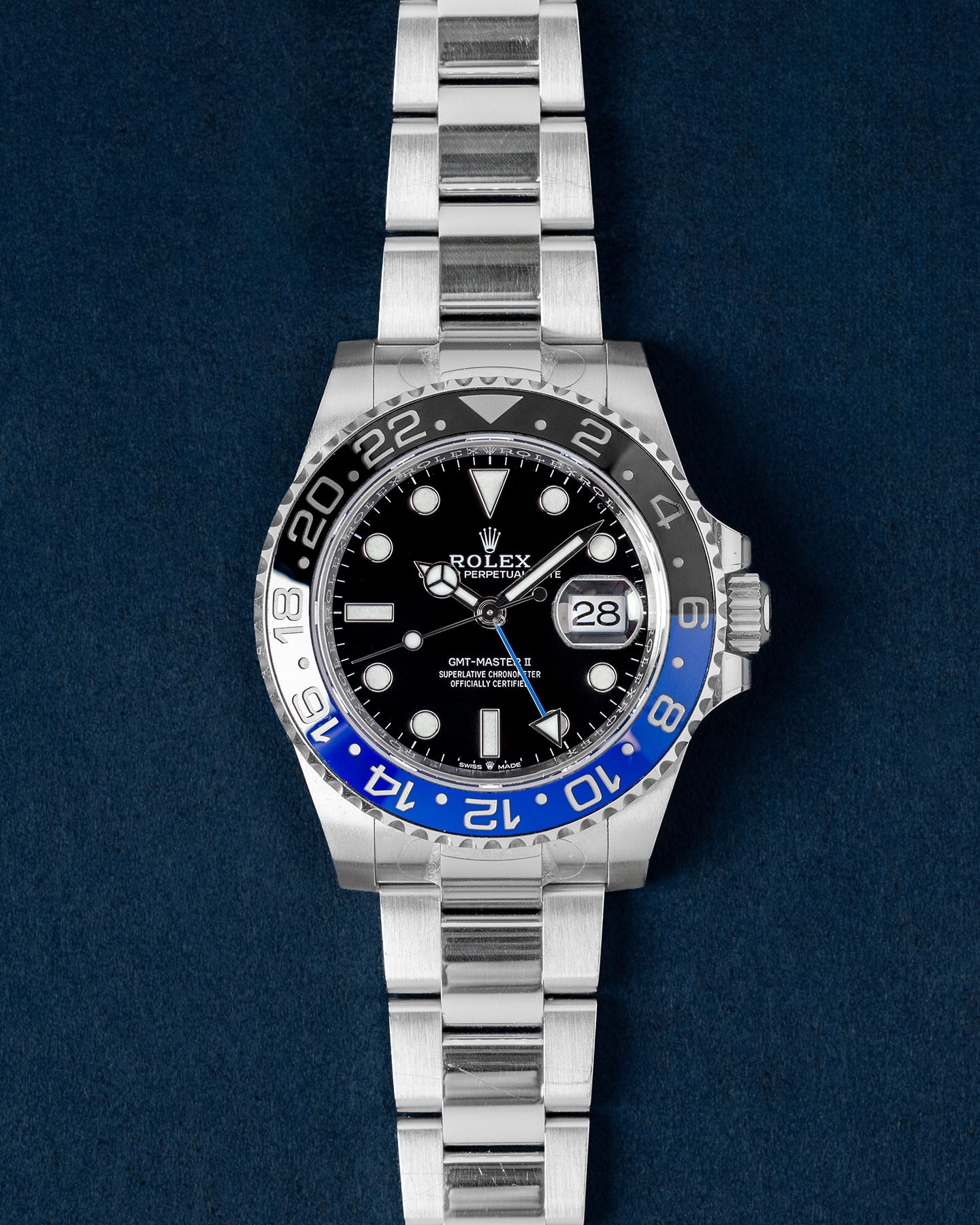 Rolex GMT Master II 40mm Batman Oyster Strap 126710BLNR Watch