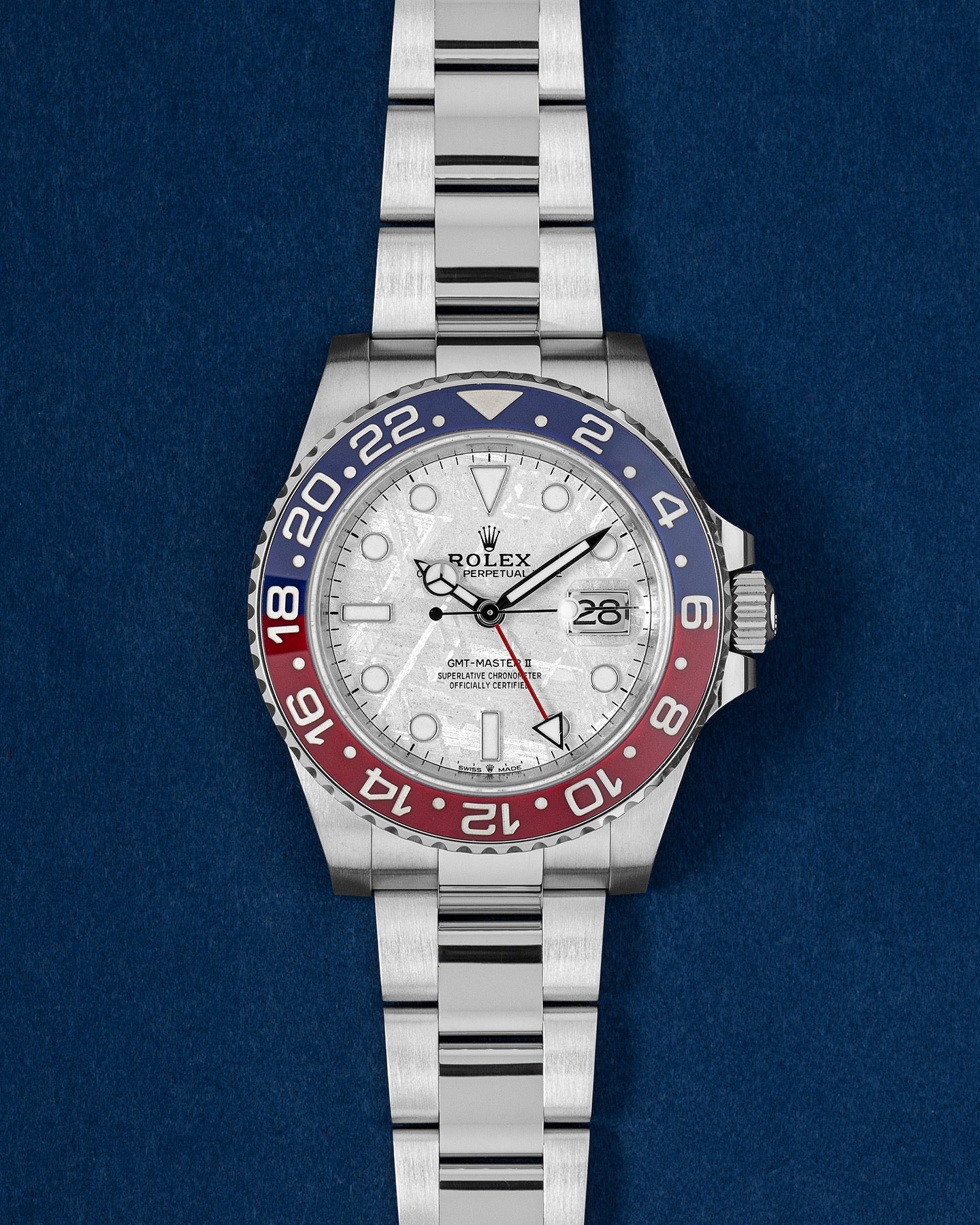 White Gold Rolex GMT-Master II Meteorite 126719BLRO | Grand Caliber TX