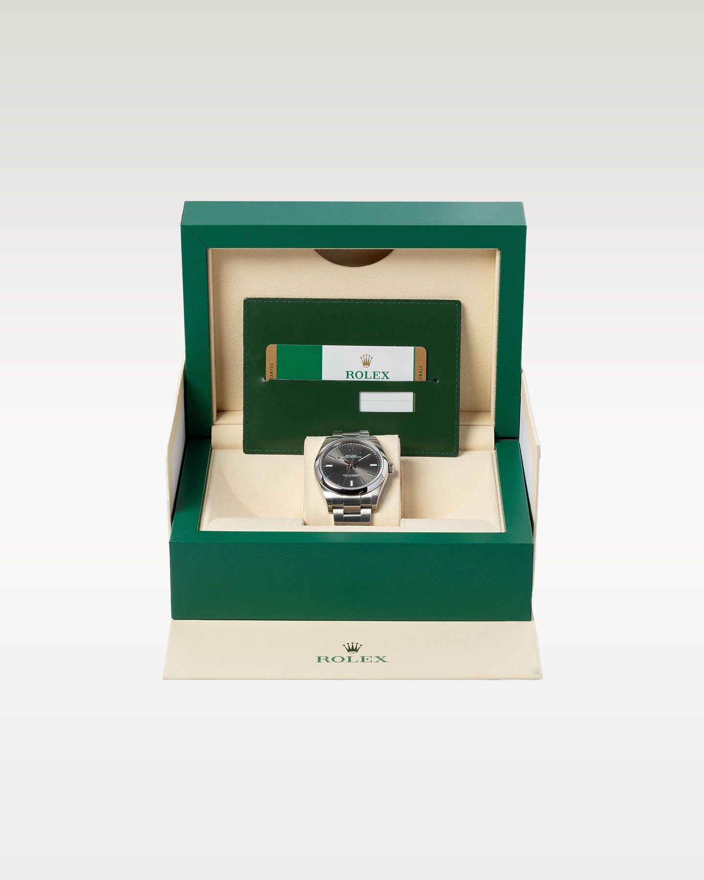Steel Gray Rolex Oyster Perpetual 114300 2018 Watch | Grand Caliber Dallas