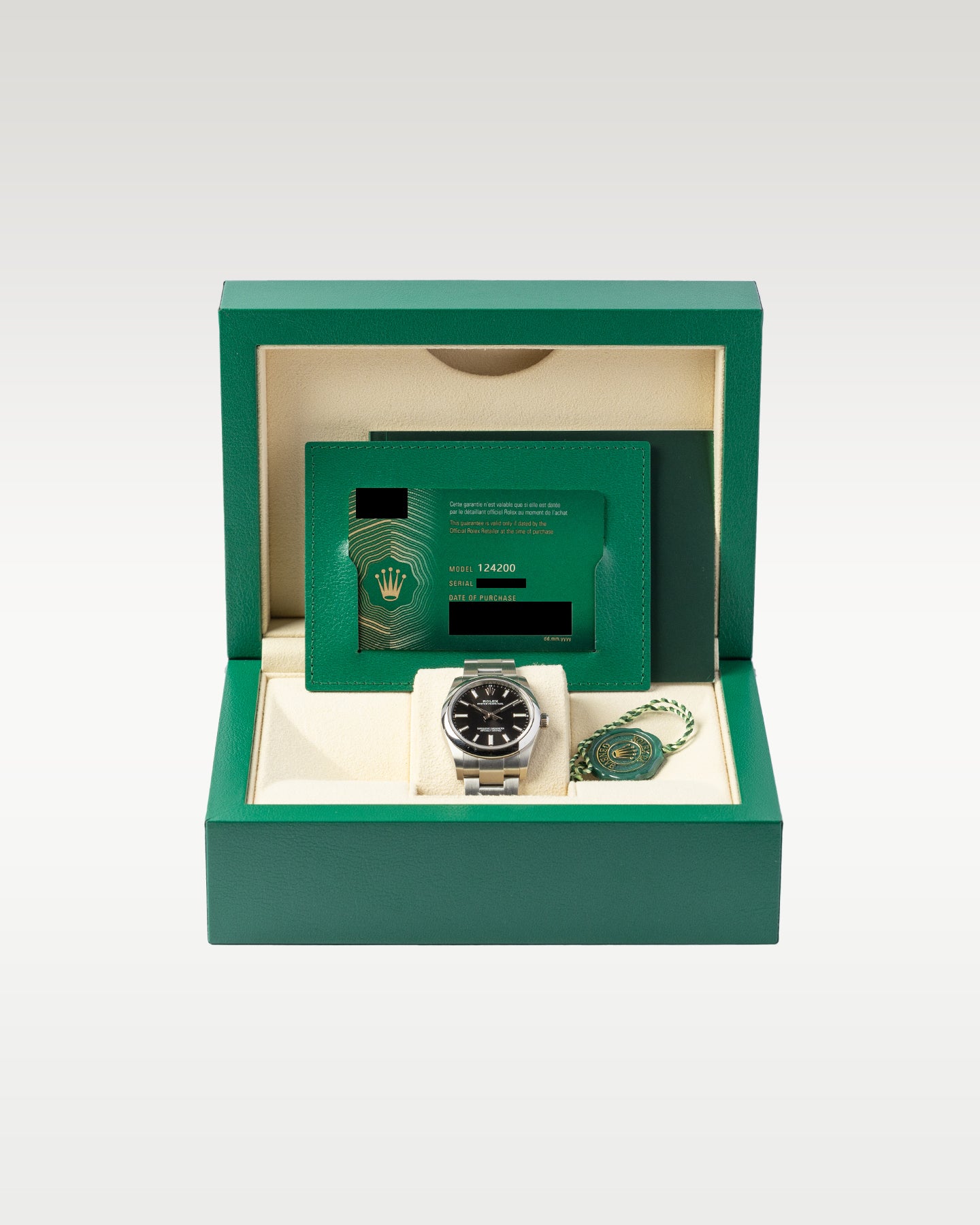 Rolex Oyster Perpetual Black Dial 124200