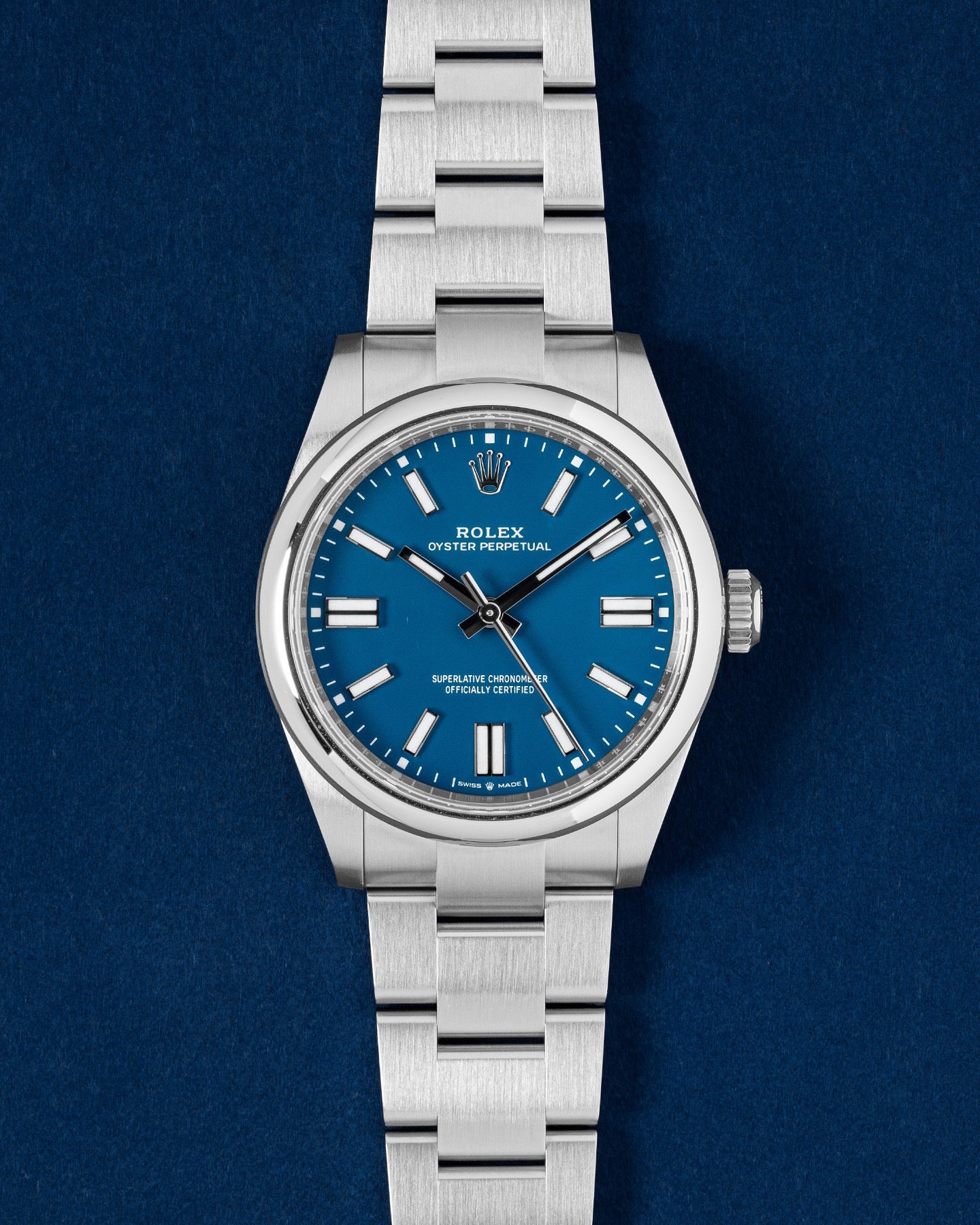 Rolex Oyster Perpetual 41 Med Blue 134300 – Grand Caliber
