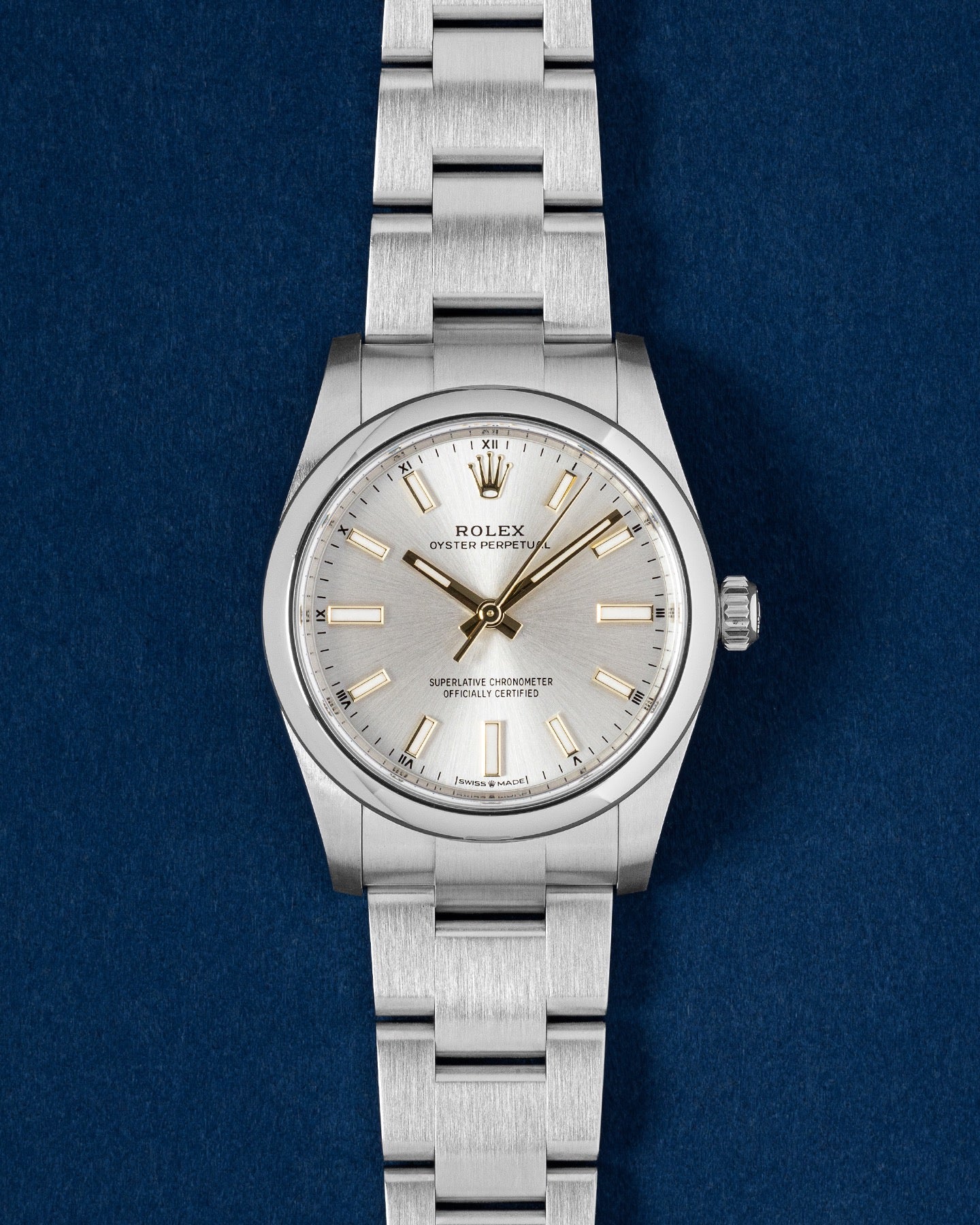 Silver Rolex Oyster Perpetual 34 124200 | Grand Caliber Watches Texas