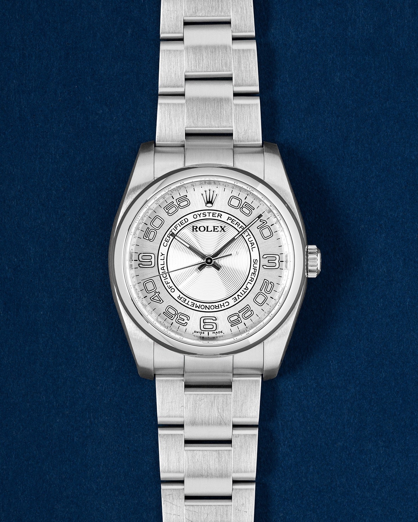 Silver Concentric Pattern Rolex Oyster Perpetual 36 116000 | Grand Caliber TX