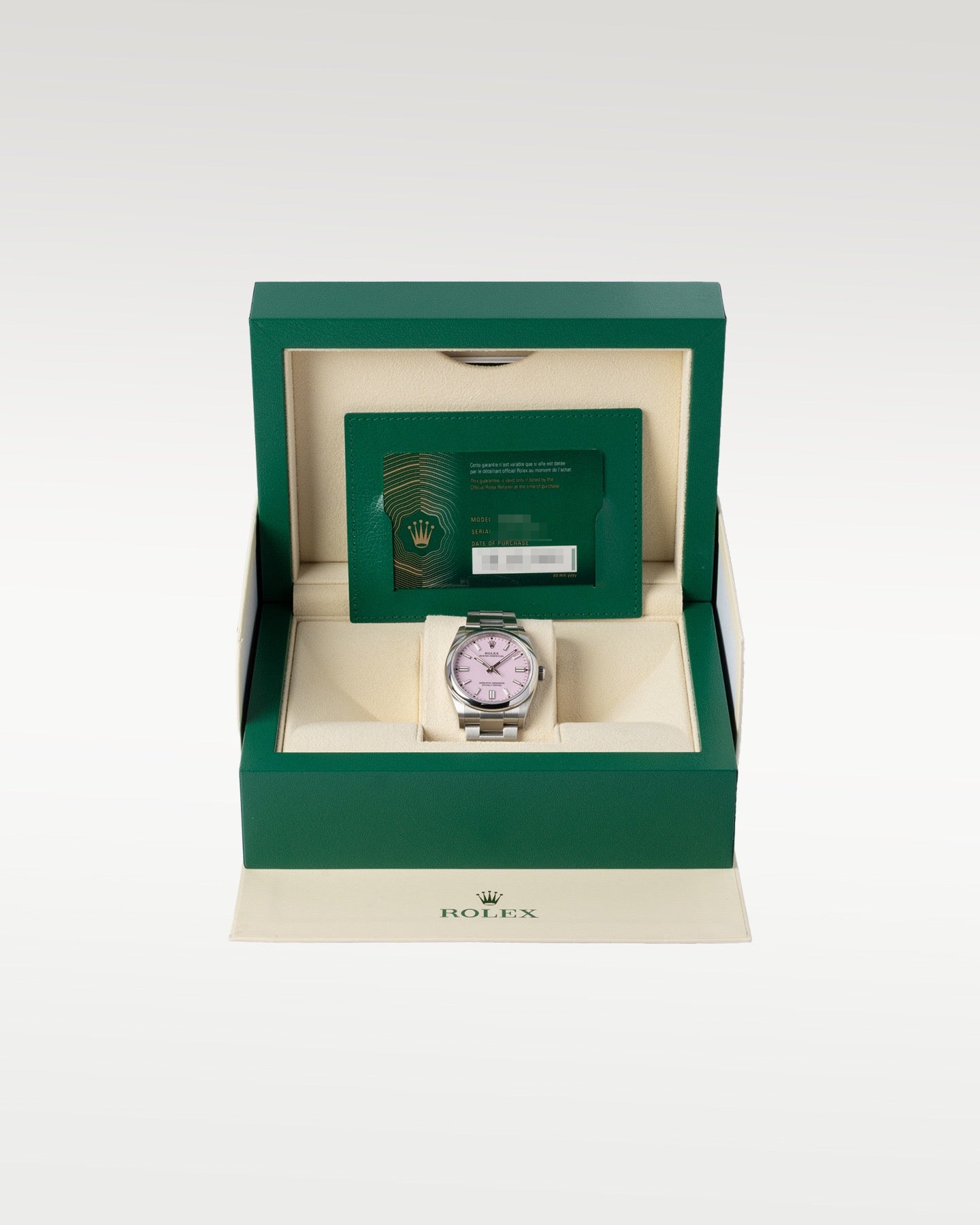 New Candy Pink Rolex Oyster Perpetual 126000 | Grand Caliber Dallas Texas