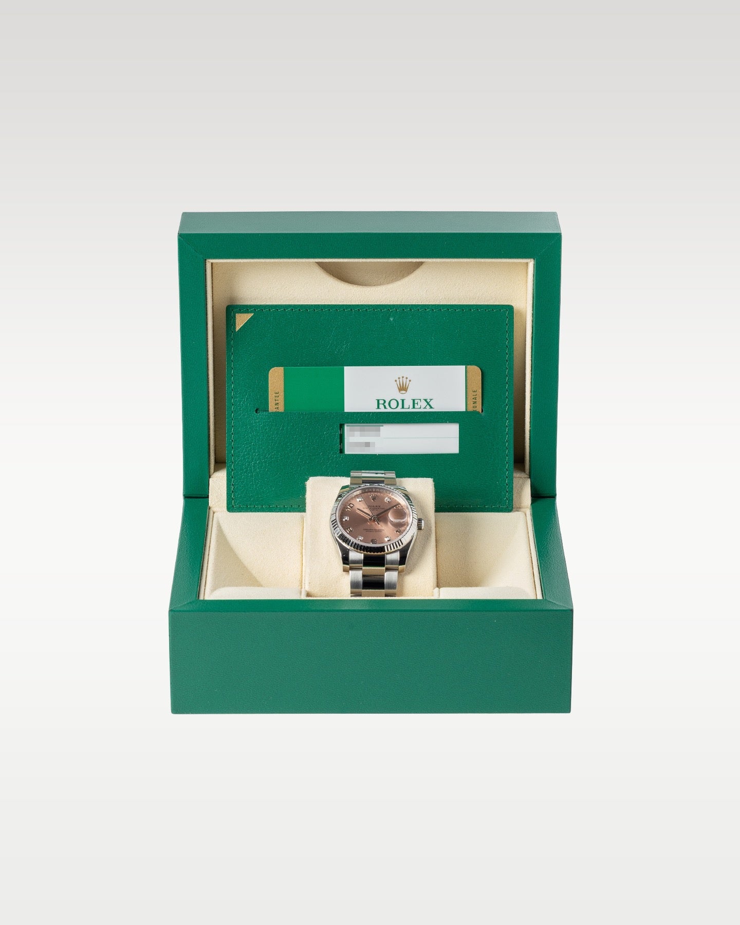 Pink Diamond Rolex Oyster Perpetual Date 34 115234 | Grand Caliber DFW