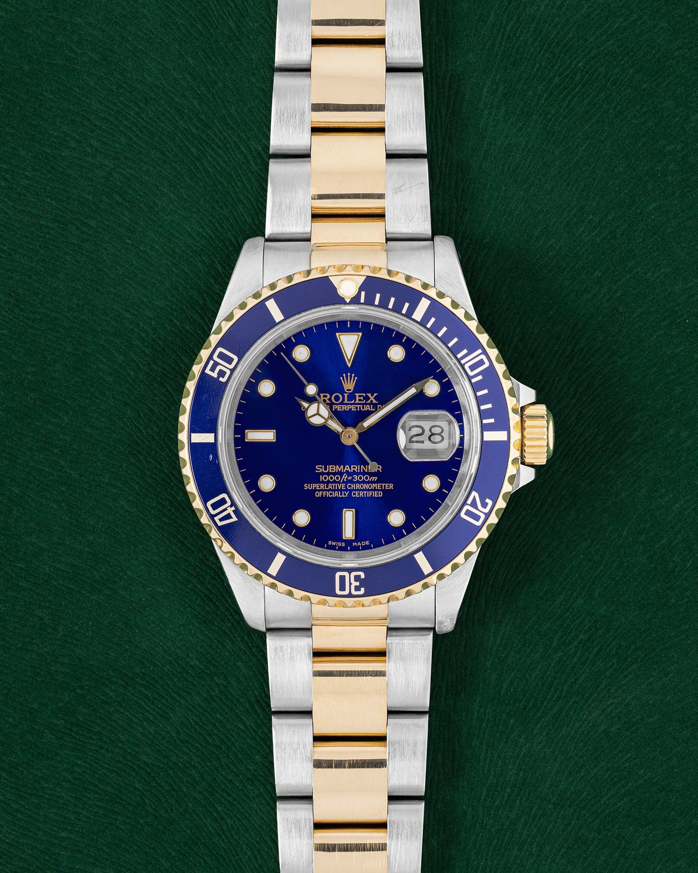 1991 Bluesy Rolex Submariner 16613LB | Grand Caliber Watches DFW