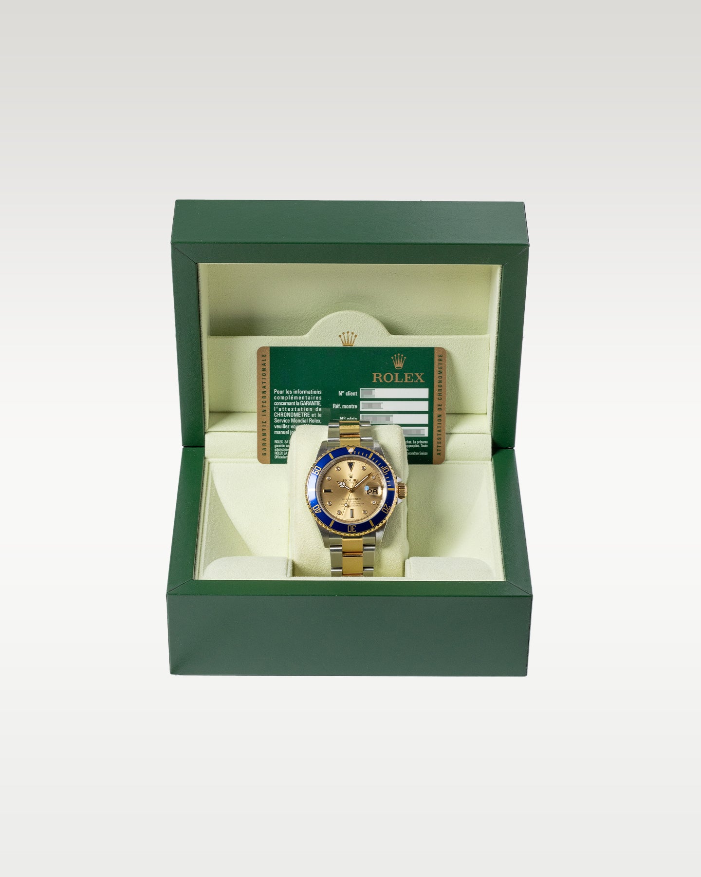 2008 Rolex Submariner 16613 Gold Serti Dial Watch | Grand Caliber Dallas