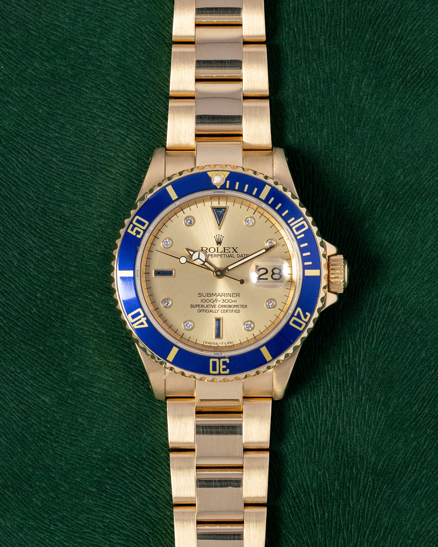 Rolex Submariner Champagne Dial Oyster Bracelet 16618