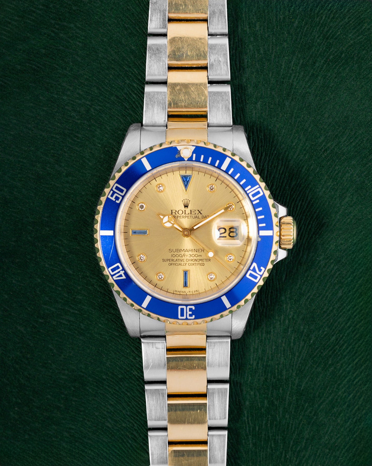 Rolex Submariner Champagne Dial Aluminum Bezel 16613