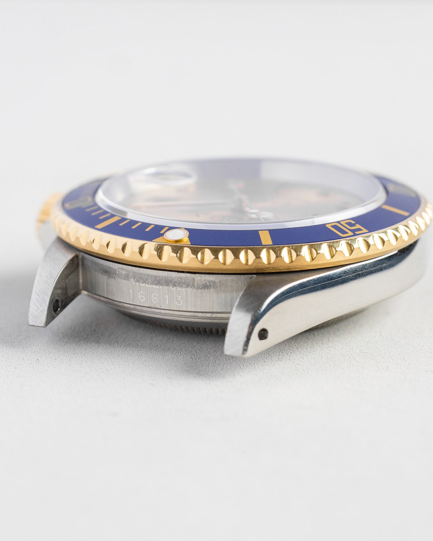 Rolex Submariner Champagne Serti Dial Yellow Gold Bezel 16613