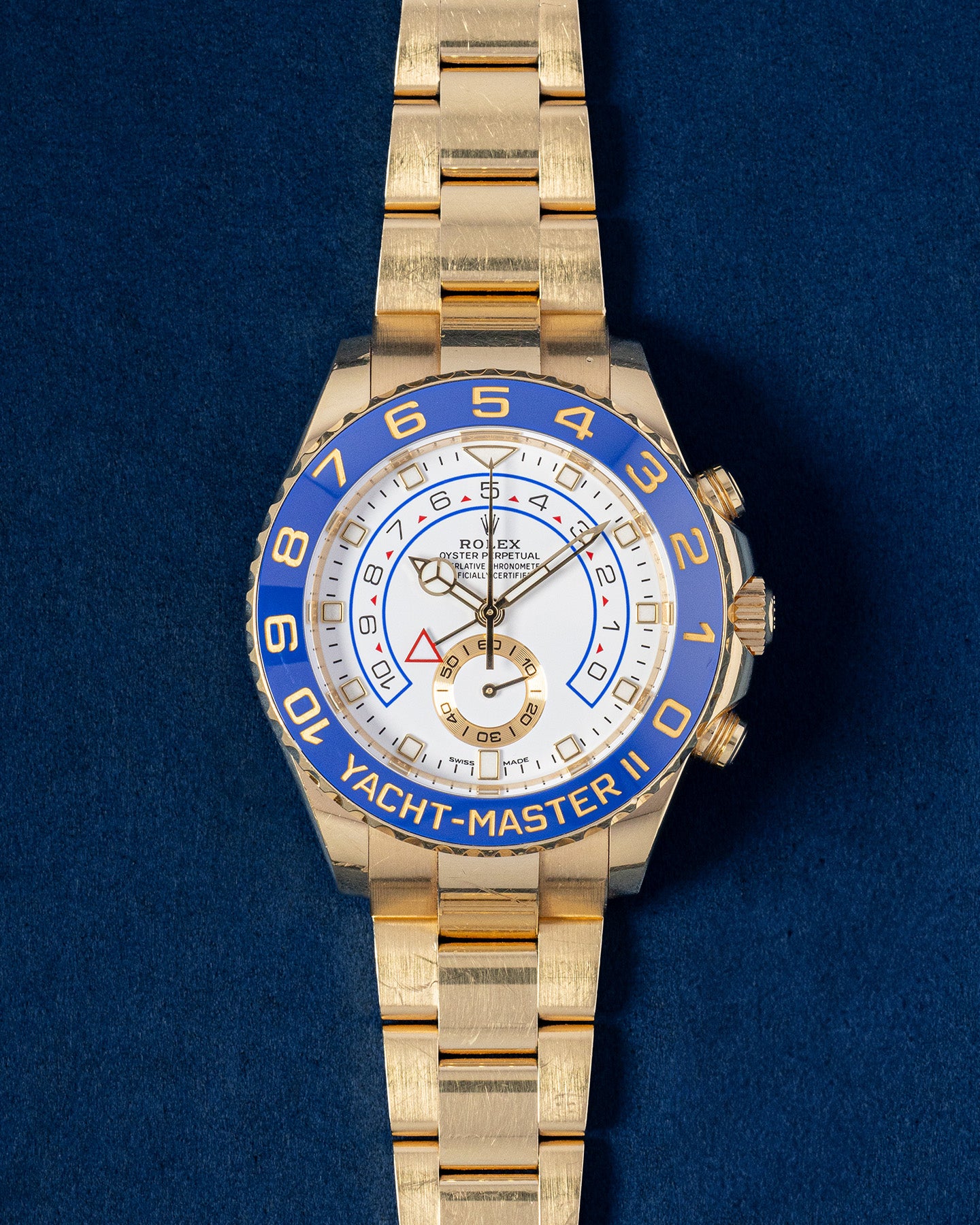 44mm Yellow Gold Rolex Yacht Master II 116688 Watch at Grand Caliber in Dallas