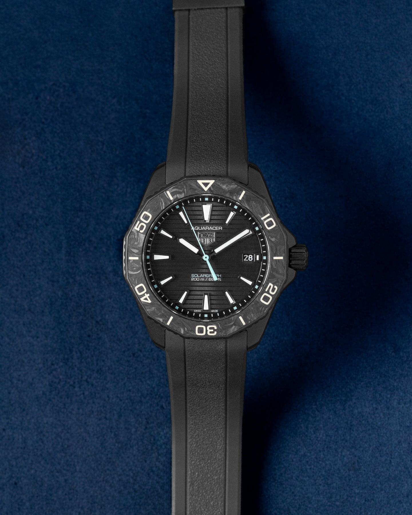 TAG Heuer Aquaracer Professional 200 Solargraph Black DLC Watch | Grand Caliber Dallas