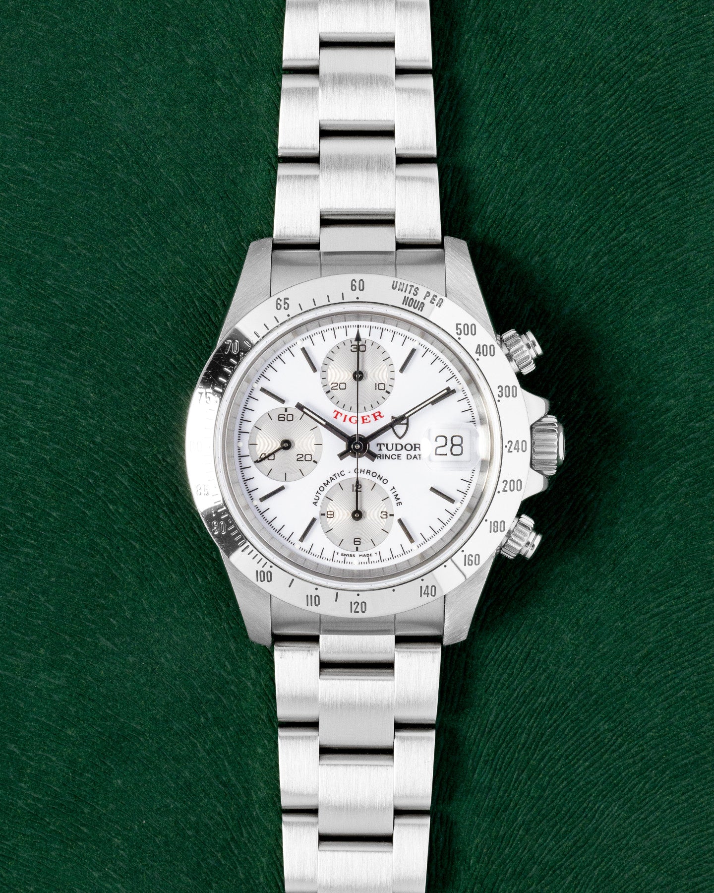1998 Steel Tudor Tiger Prince 79280 Vintage Sports Watch at Grand Caliber