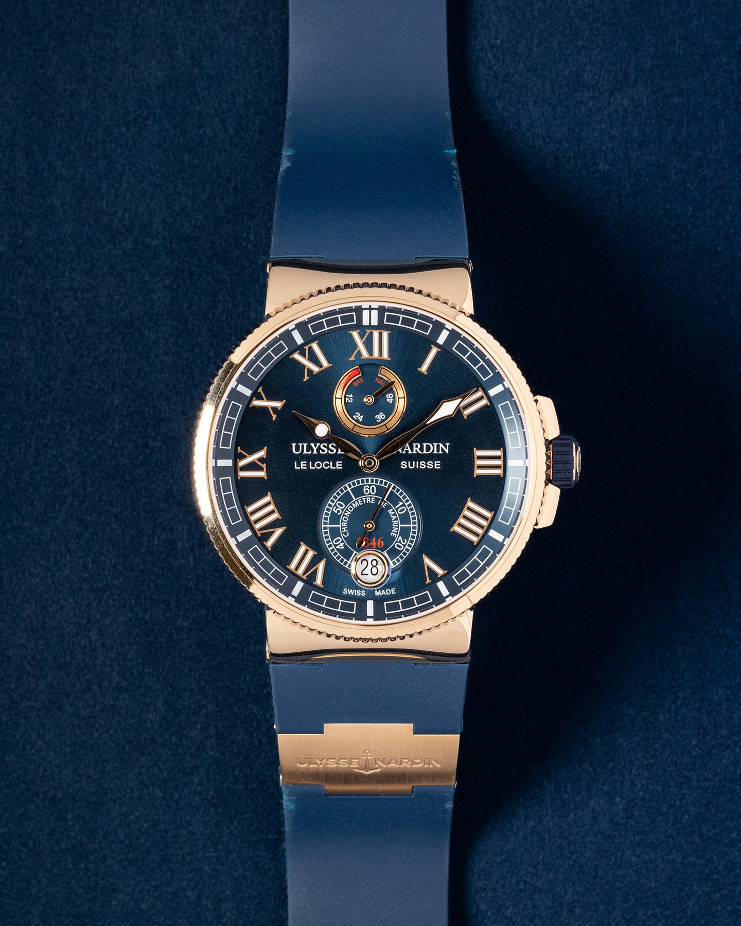 Ulysses Nardin Marine Chronometer 186-126-3/63 Rose Gold Watch | Grand Caliber Dallas