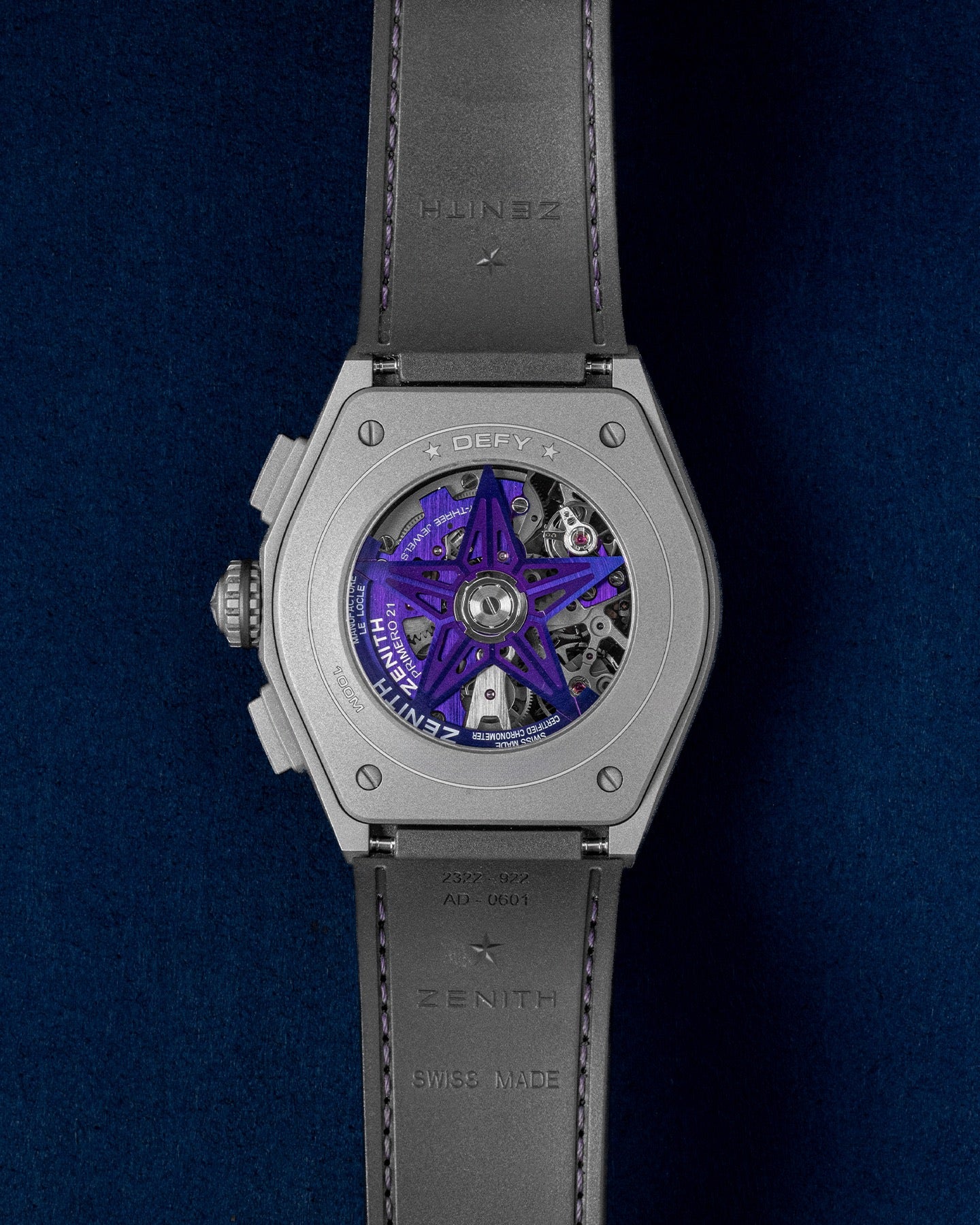Skeletonized Zenith Defy El Primero 21 Ultraviolet 97.9001.9004/80.R922 | Grand Caliber Dallas, Texas