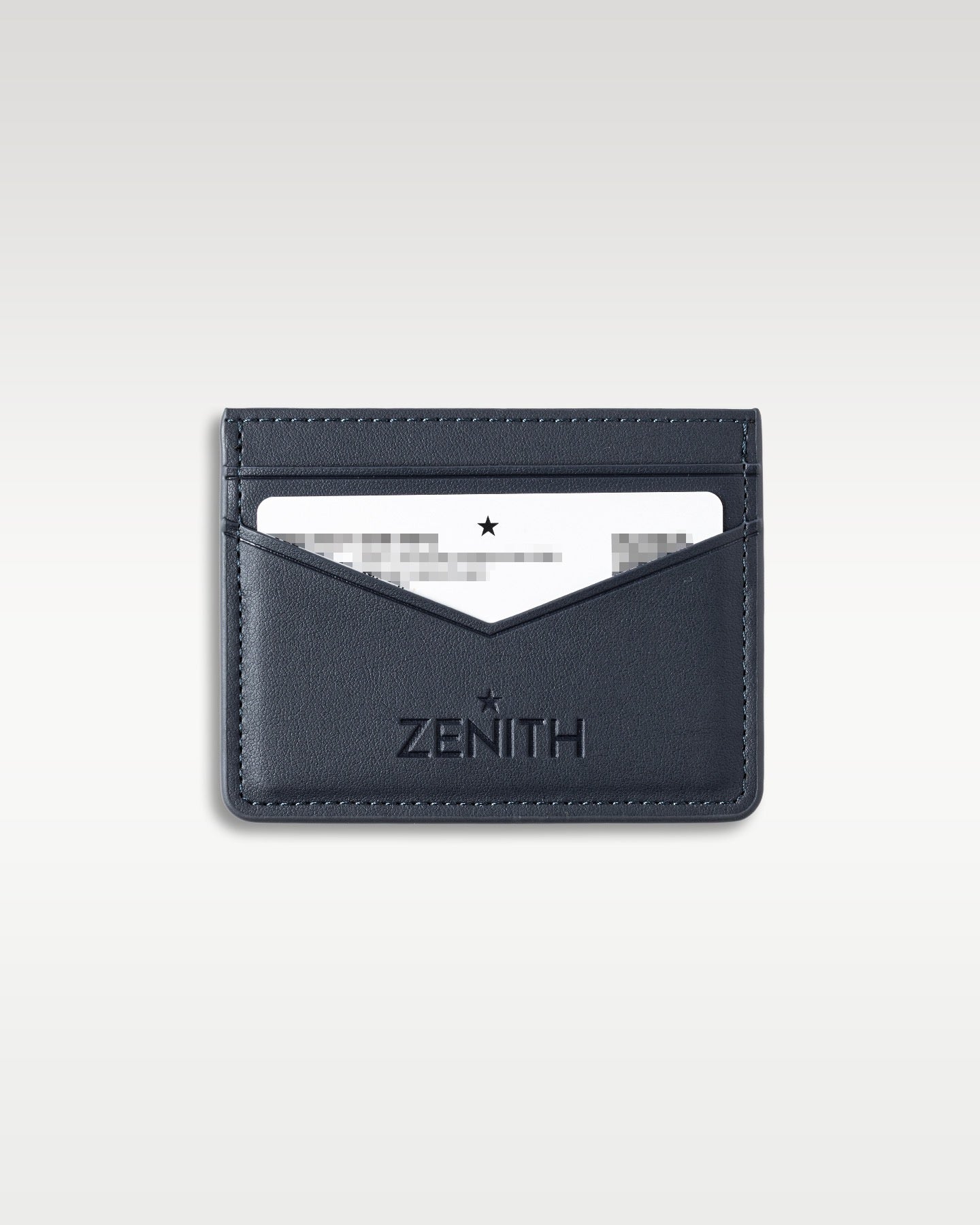 Official black leather Zenith branded sleeve card holder wallet for registration documents