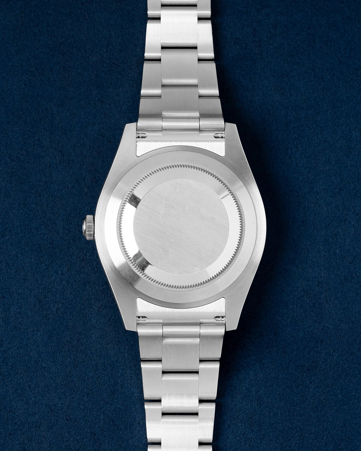 Rolex Datejust Blue Dial 116334 on Fluted Bezel with Oyster Strap