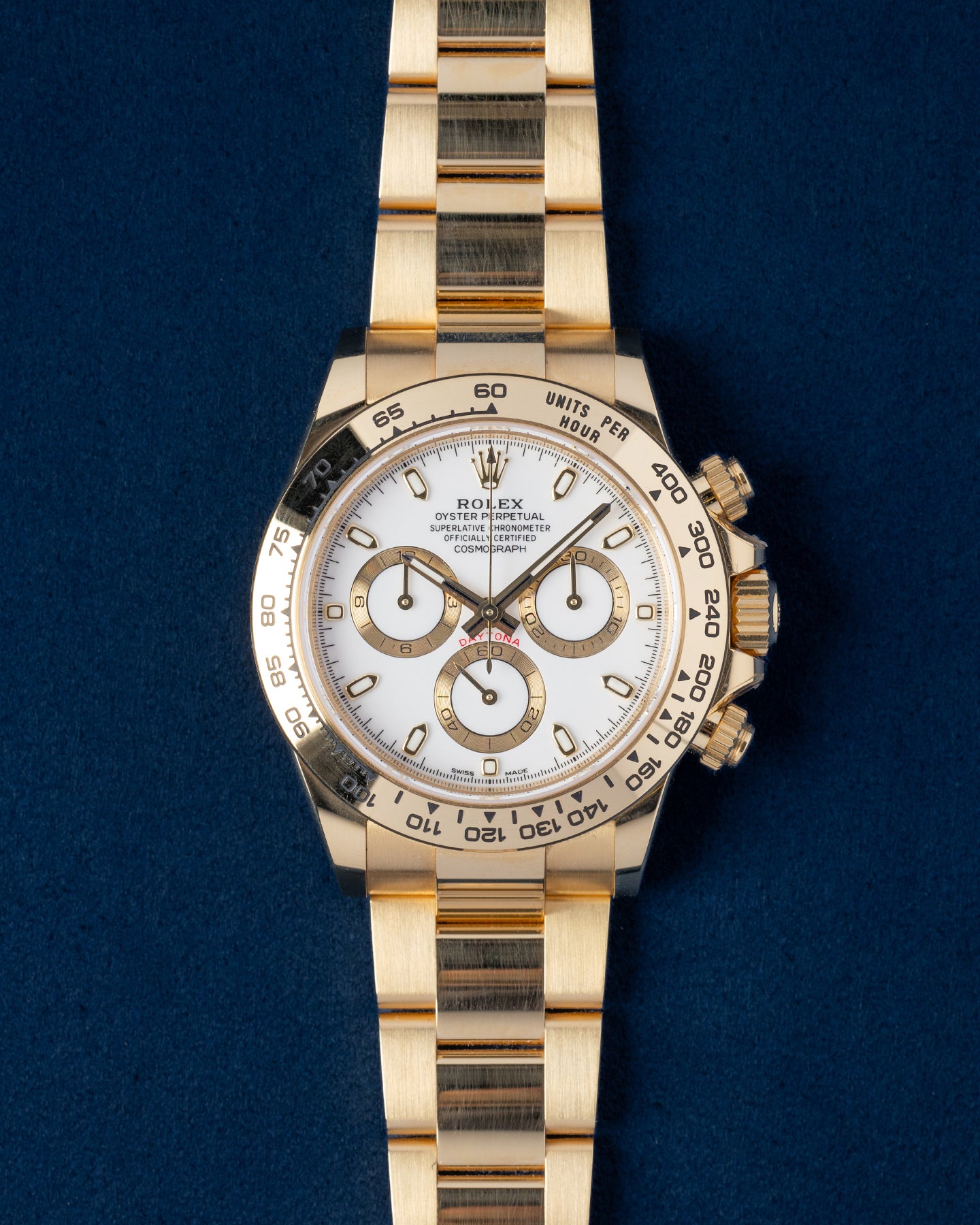 Rolex Daytona White Dial Yellow Gold Bezel 116508