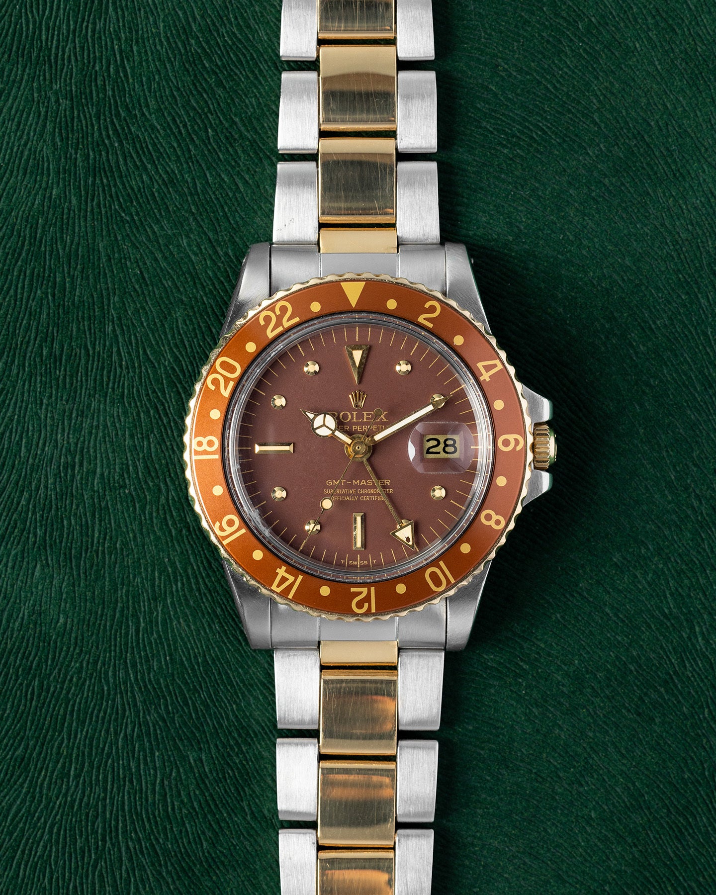 Rolex GMT-Master Brown Dial Two Tone Yellow Gold (TTYG) 1675