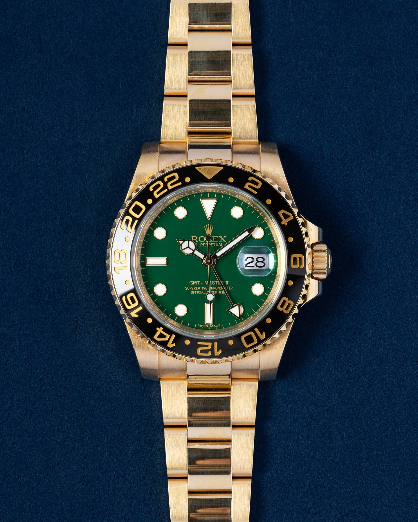 Yellow Gold Gmt Master Ln Rolex GMT-Master II 116718LN Rolex