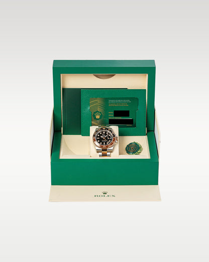 Rolex GMT Master II Black Dial Two Tone Rose Gold 126711CHNR