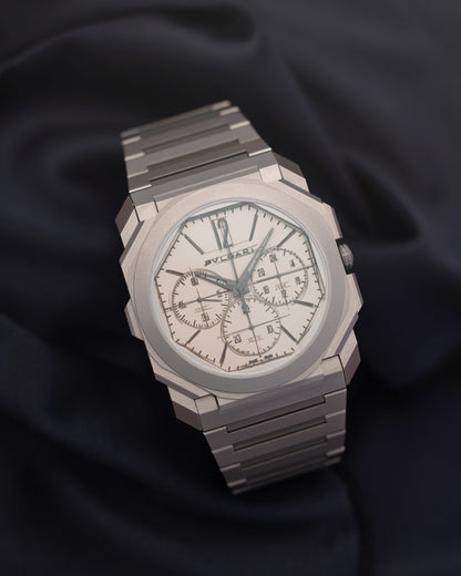 2022 Sandblasted Titanium Bvlgari Octo Finissimo 103673 Watch | Grand Caliber