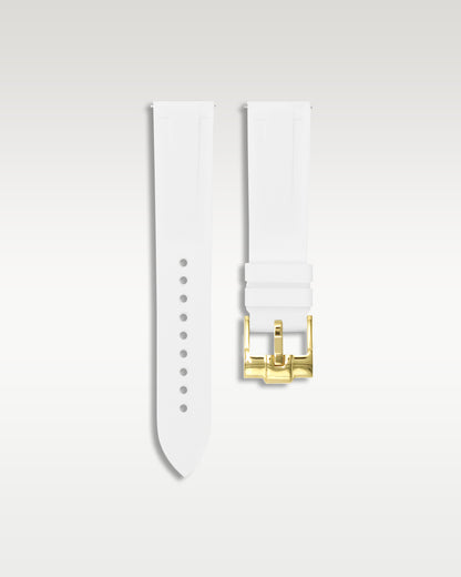 Quick Release Rubber Strap in White