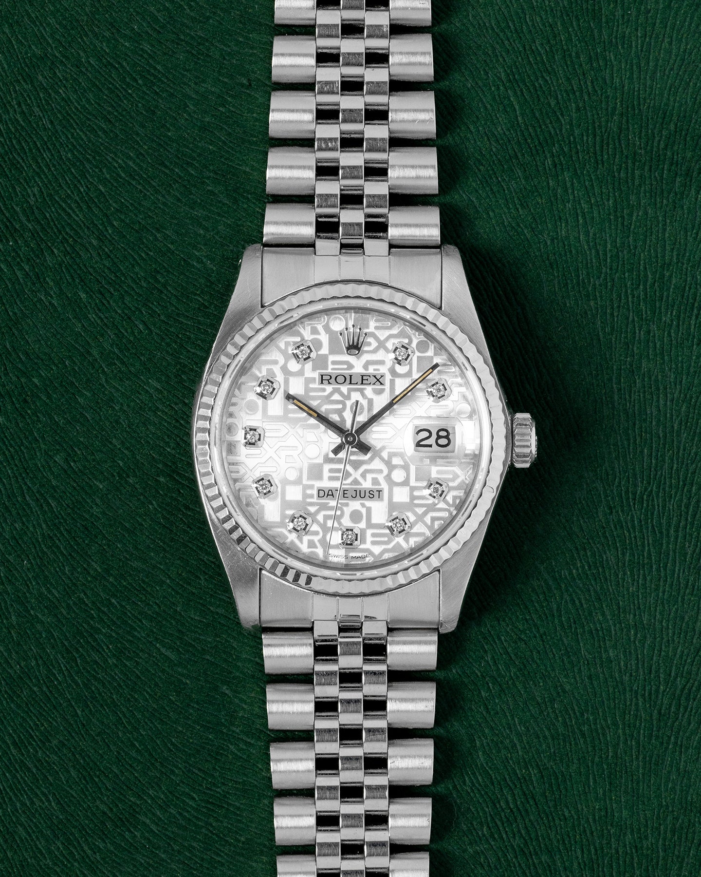 Rolex Datejust Aftermarket Diamond Dial 16234