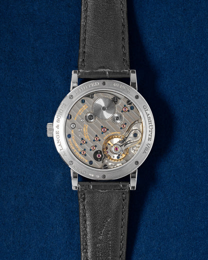 39mm White Gold A. Lange & Söhne 1815 Up/down 234.049 Black Leather Strap