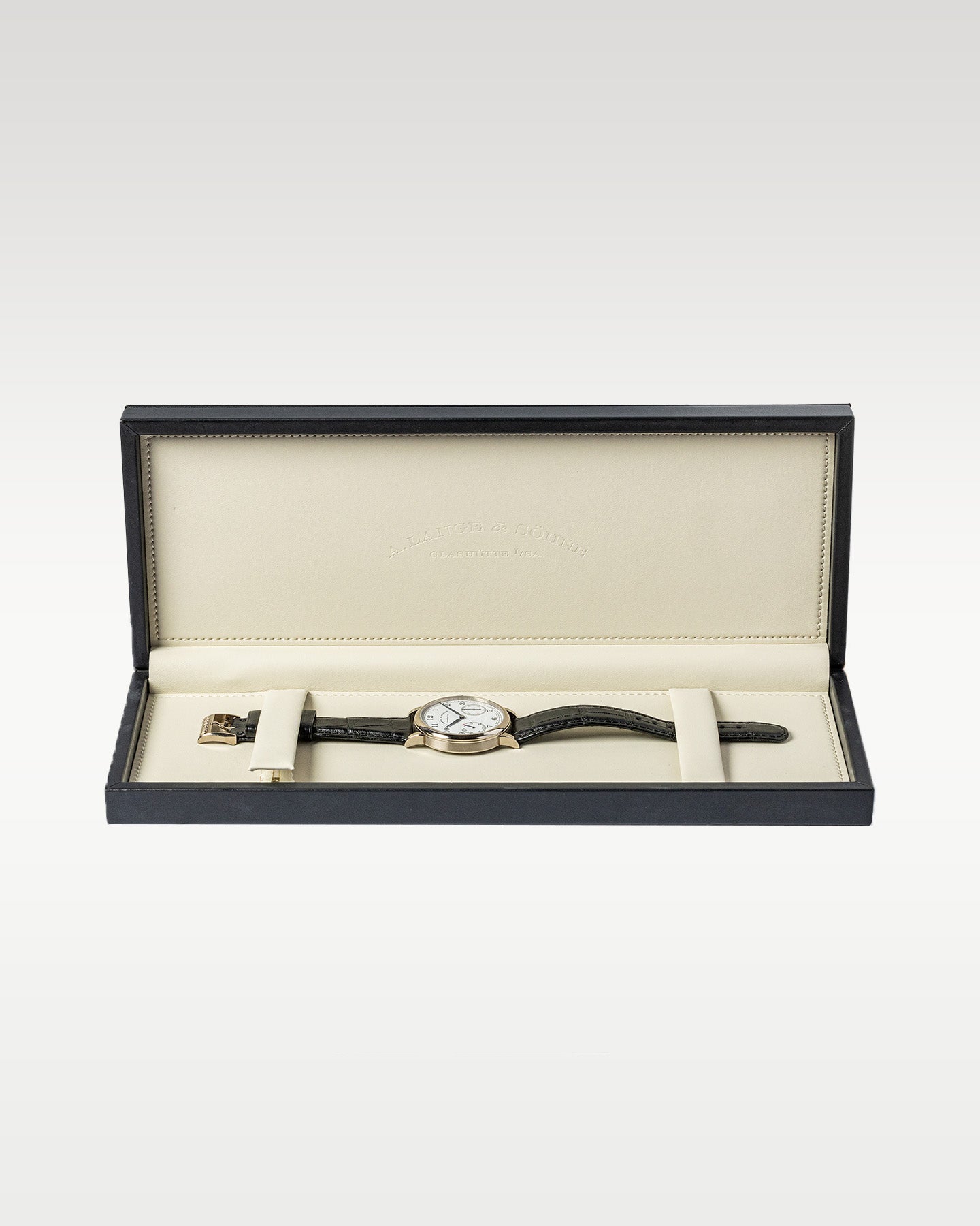 39mm White Gold A. Lange & Söhne 1815 Up/down 234.049 Black Leather Strap