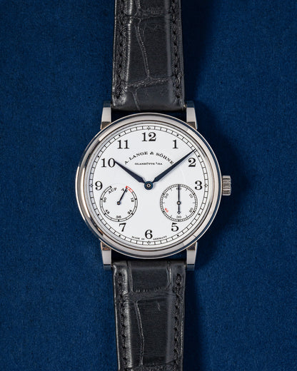 39mm White Gold A. Lange & Söhne 1815 Up/down 234.049 Black Leather Strap