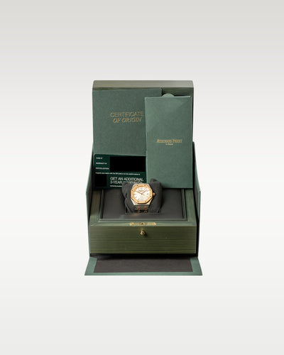 2022 Two Tone Rose Gold Audemars Piguet Royal Oak 15450SR 34mm Watch