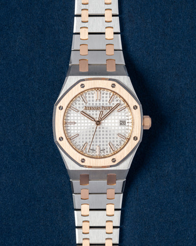 2022 Two Tone Rose Gold Audemars Piguet Royal Oak 15450SR 34mm Watch