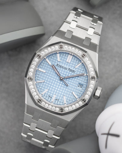 New Blue Diamond Audemars Piguet Royal Oak 15551ST.ZZ.1356ST.01 | Grand Caliber Dallas, TX