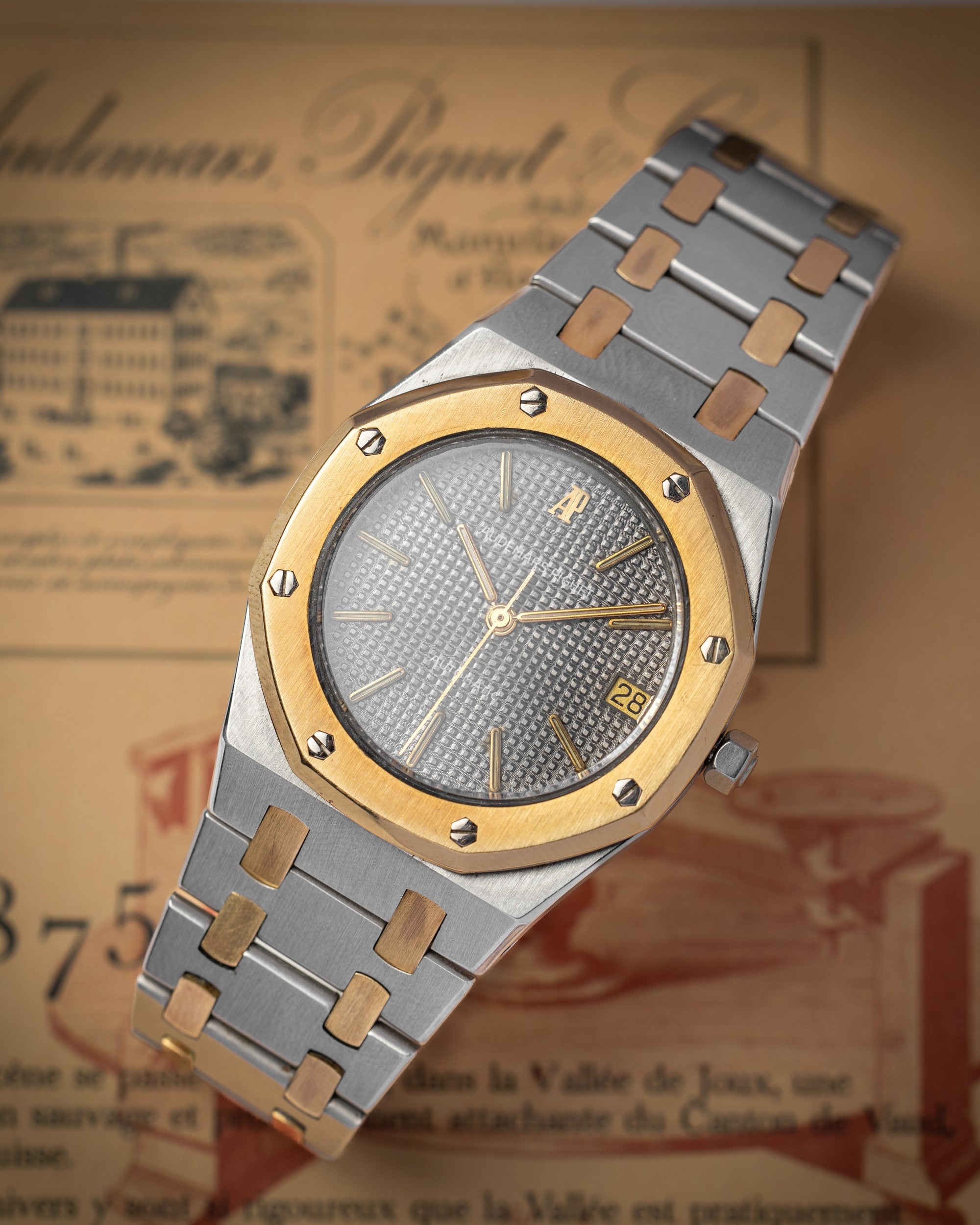 36mm Two Tone Yellow Gold Audemars Piguet Royal Oak 4100 Watch