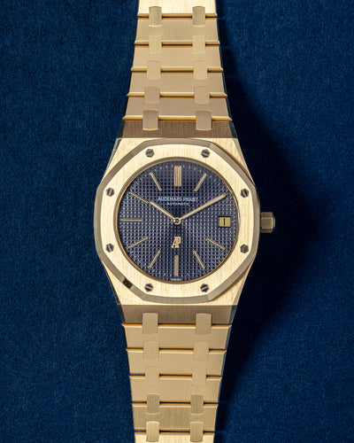 39mm Yellow Gold Audemars Piguet Royal Oak 5402BA Blue Dial 1978 Watch