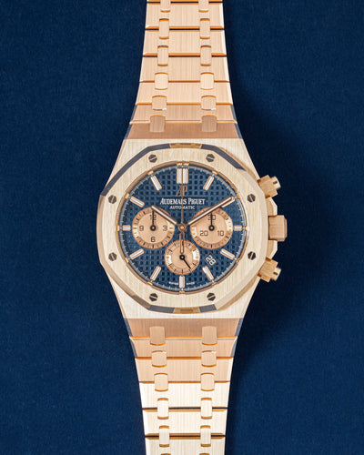 Rose Gold blue dial Royal Oak Chronograph 26331OR | Grand Caliber