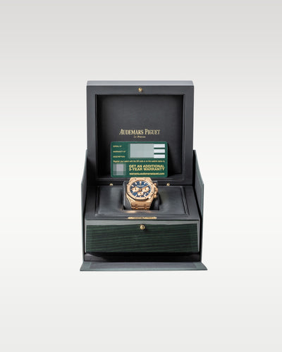 Rose Gold blue dial Royal Oak Chronograph 26331OR | Grand Caliber