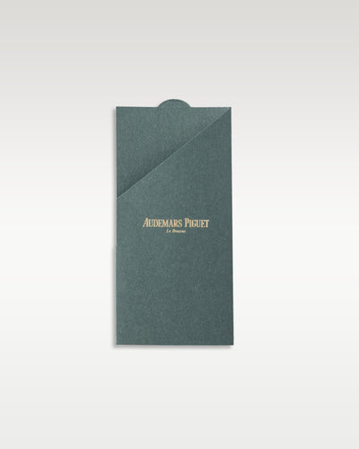 Official textured green Audemars Piguet leather sleeve card holder wallet for certificate papers