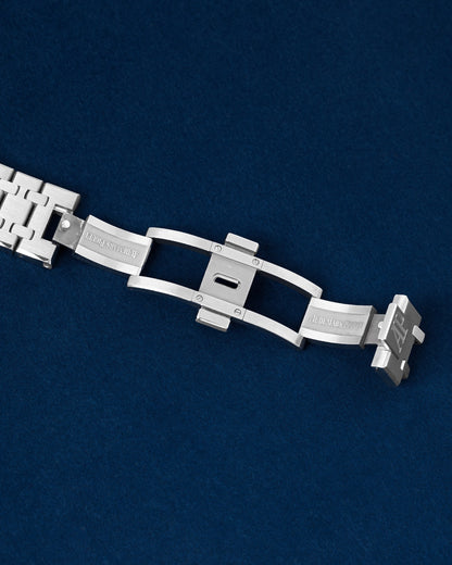 Blue AP Royal Oak Perpetual Calendar 26574ST.OO.1220ST.03 | Grand Caliber Watches