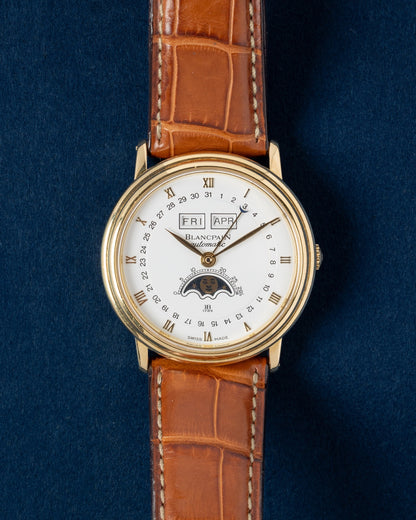 Yellow Gold Blancpain Villeret Moonphase 6595-1418-GEN | Grand Caliber Watches