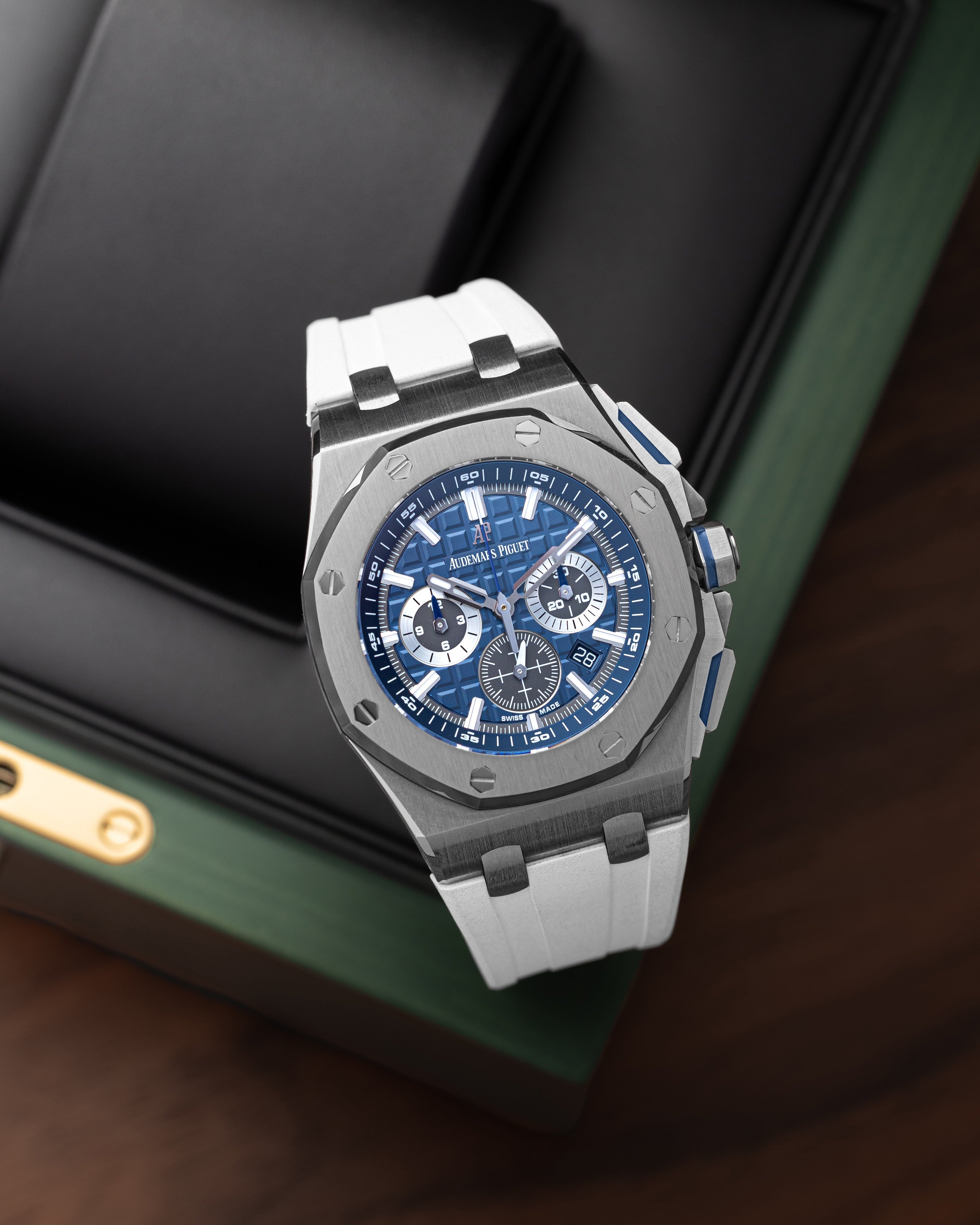 Blue Audemars Piguet Royal Oak Offshore 26480TI | Grand Caliber Dallas